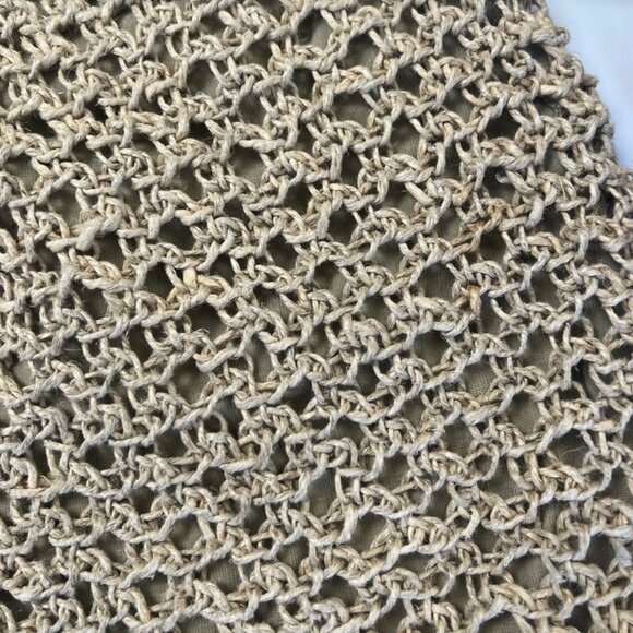 Vintage 1970s Italian Macrame Crochet Bag with Acrylic Circular handles - groovy - Picture 2 of 13